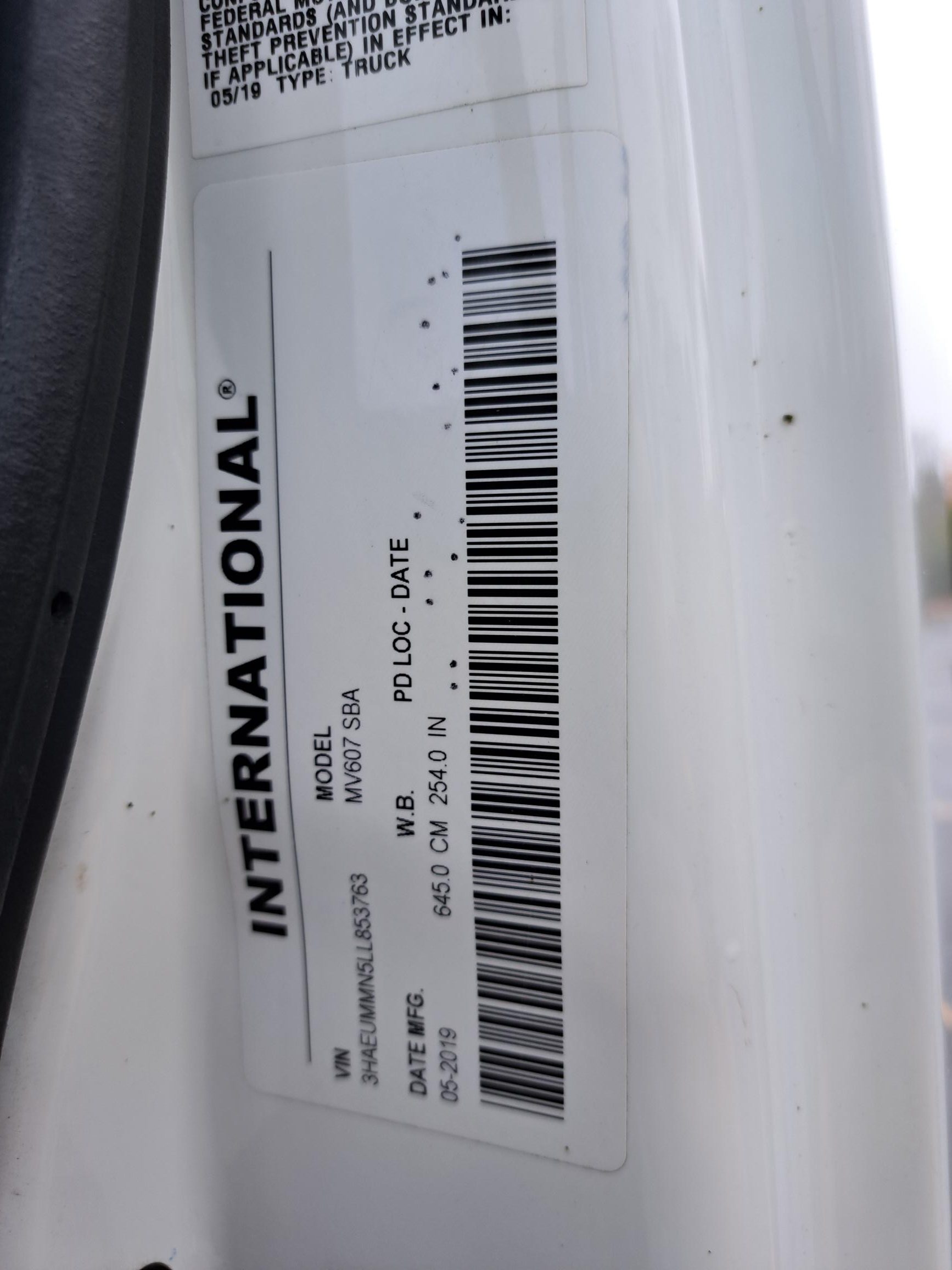 2020 INTERNATIONAL MV607 UT47037-17 2020 INTERNATIONAL MV607 UT47037-17