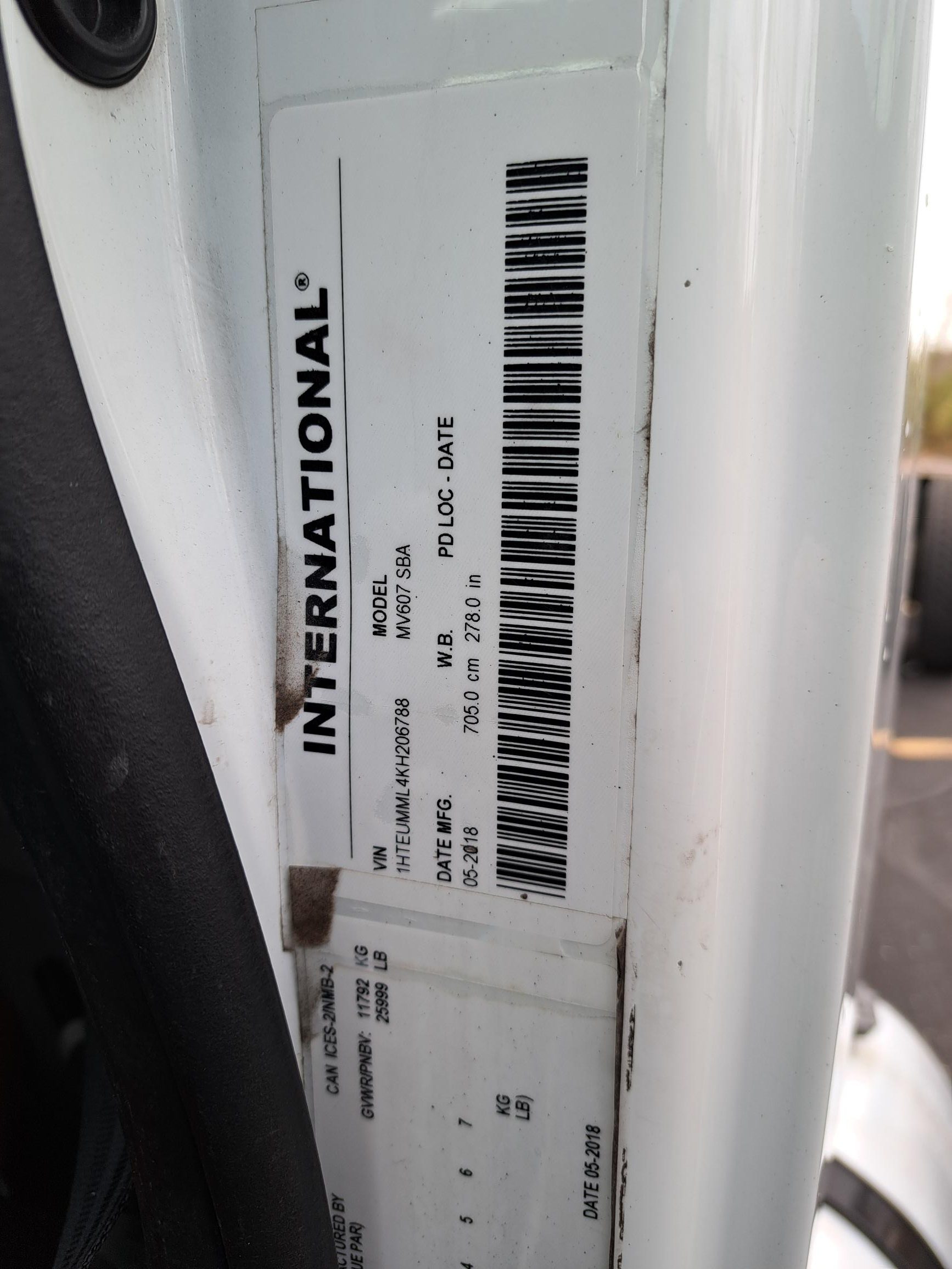 2019 INTERNATIONAL MV607 UT47043-16 2019 INTERNATIONAL MV607 UT47043-16