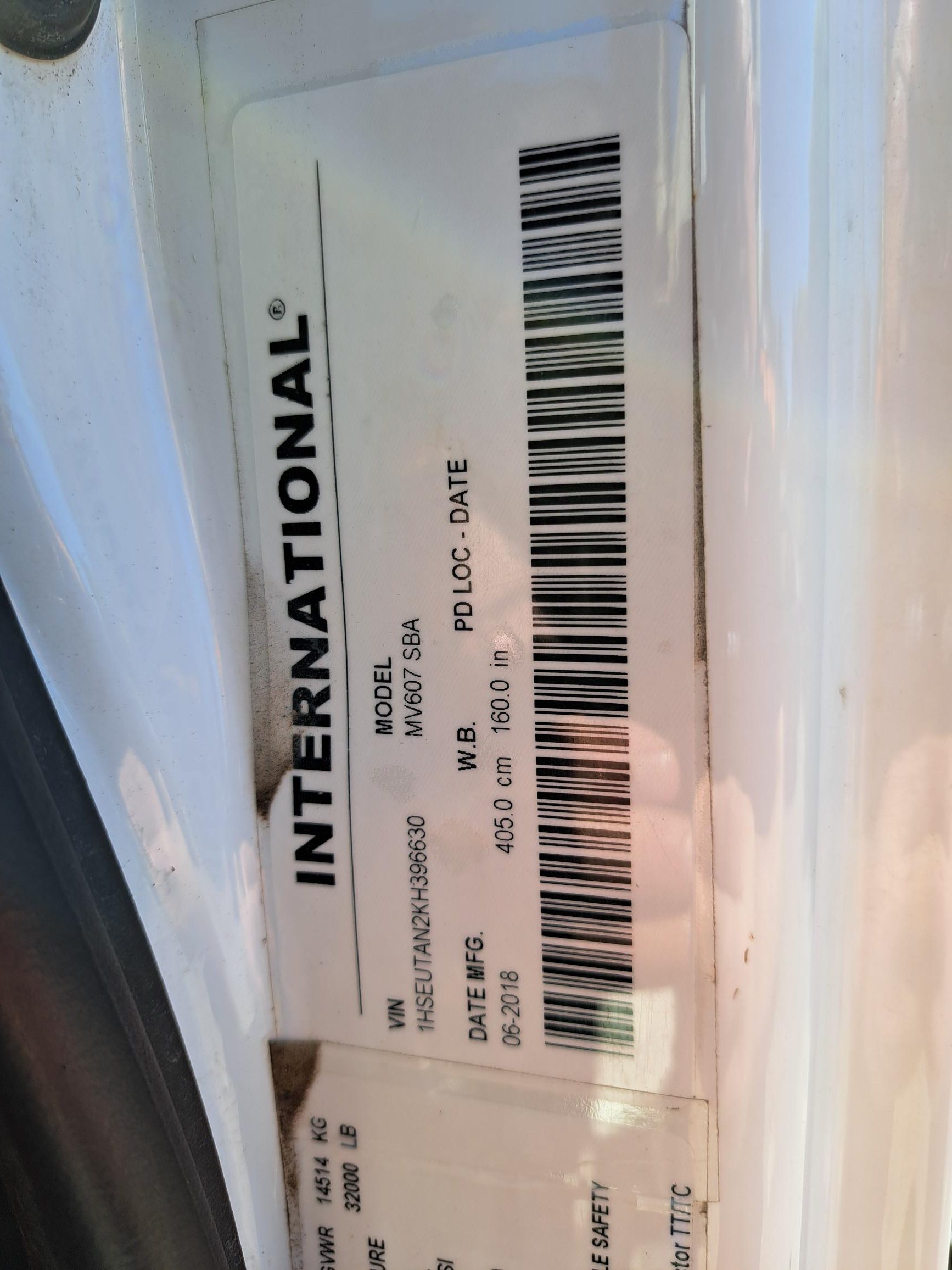 2019 INTERNATIONAL MV607 UT18192-16 2019 INTERNATIONAL MV607 UT18192-16