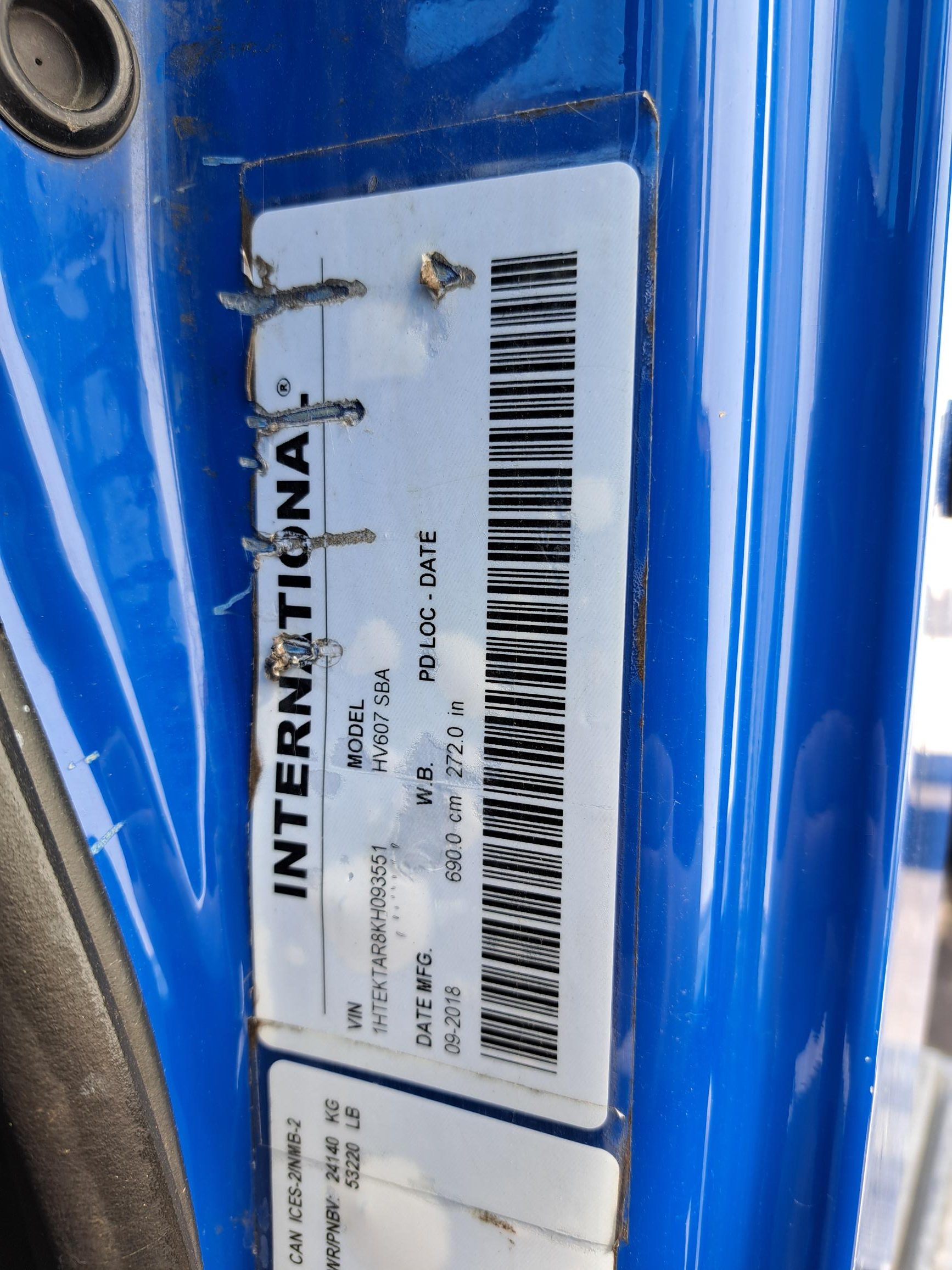 2019 INTERNATIONAL HV607 UT18169-19 2019 INTERNATIONAL HV607 UT18169-19